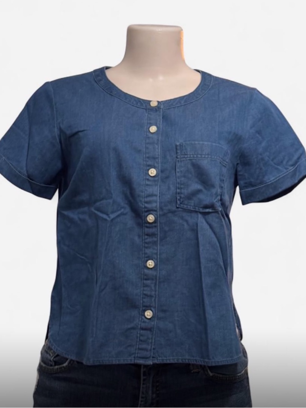 Jack Wills Indigo Button-Front Kids Shirt